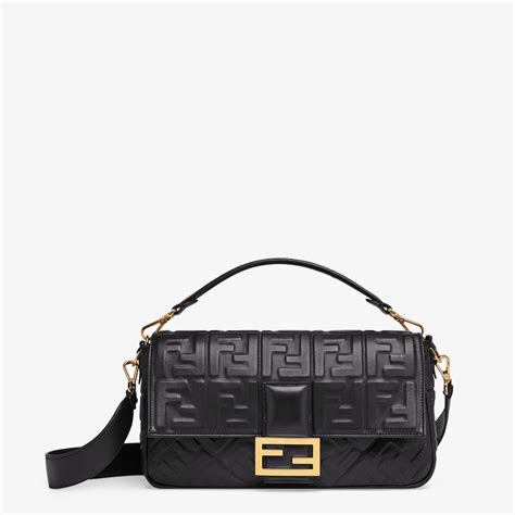 fendi oversized leather baguette|Fendi medium baguette.